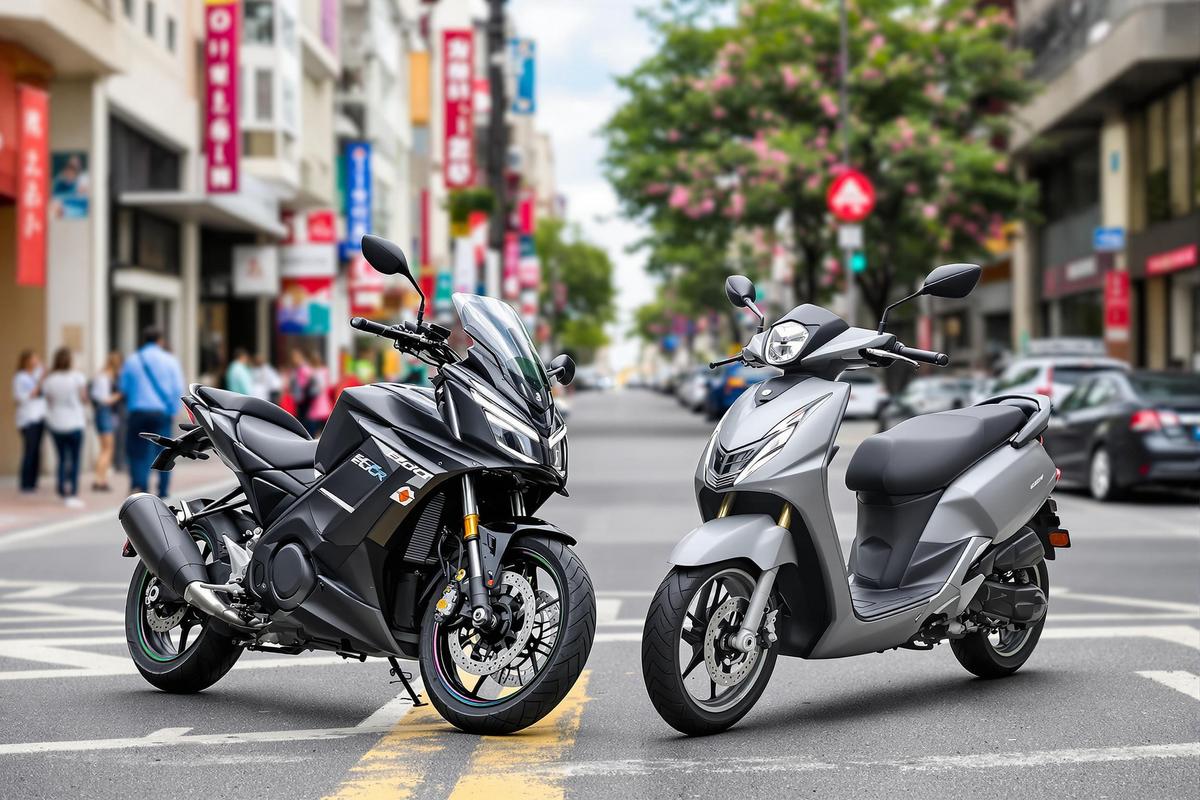 Les différences clés entre moto et scooter électrique